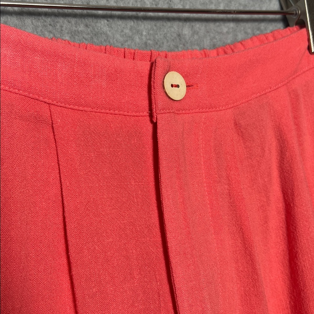 Sadie & Sage Pink Botanical Linen Pants Elastic waist NEW size S - Picture 4 of 7